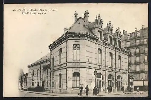 AK Paris, Salle des Fêtes du 15e Arrt., Rues Peclet et Lecourbe