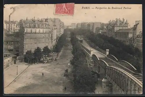 AK Paris, Perspective du Boulevard Pasteur