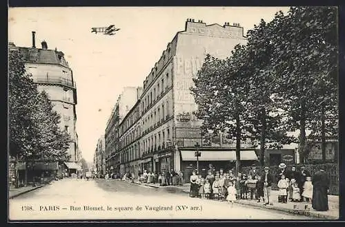 AK Paris, Rue Clomet, le square de Vaugirard