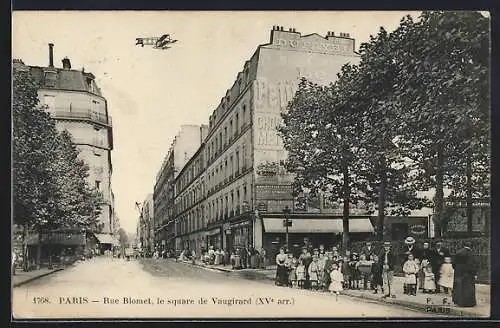 AK Paris, Rue Blomet, le square de Vaugirard