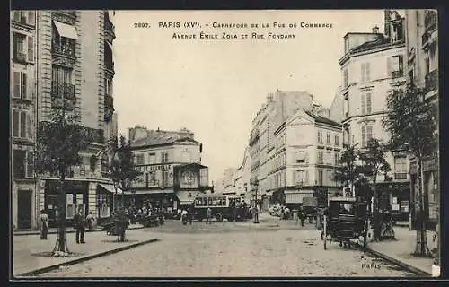 AK Paris, Carrefour de la Rue du Commerce, Avenue Émile Zola et Rue Fondray