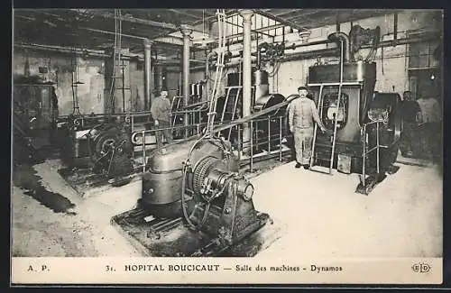 AK Paris, Hopital Boucicaut, Salle des machines, Dynamos