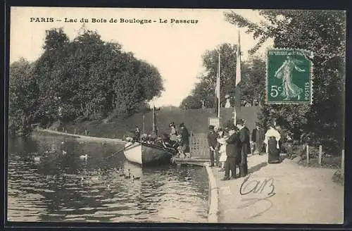 AK Paris, Lac du Bois de Boulogne, Le Passeur