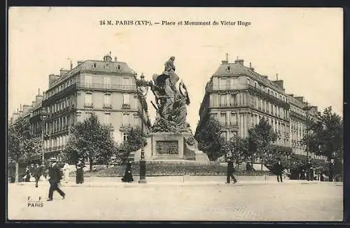 AK Paris, Place et Monument de Victor Hugo