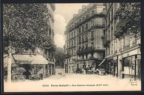 AK Paris, Auteuil, Rue Bastien-Lepage, Brasserie Lafontaine