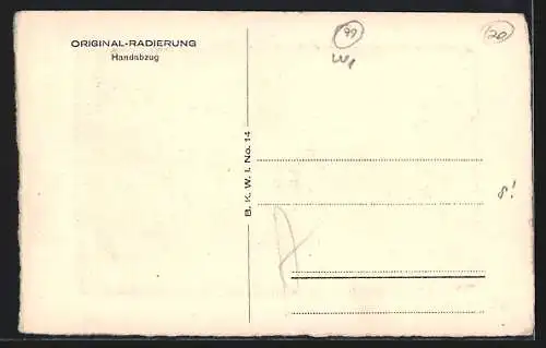 Künstler-AK Wien, Frontalansicht der Hofburg