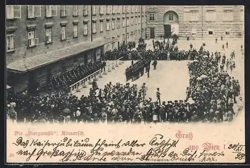 AK Wien, Hofburg, Burgmusik: Abmarsch