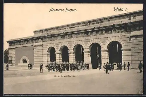 AK Wien, Parade am Aeusseren Burgtor