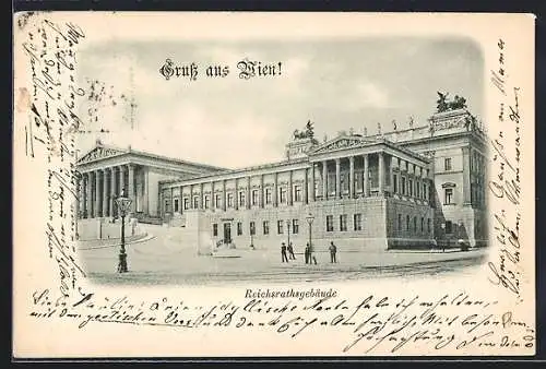 AK Wien, Partie am Reichsrathsgebäude