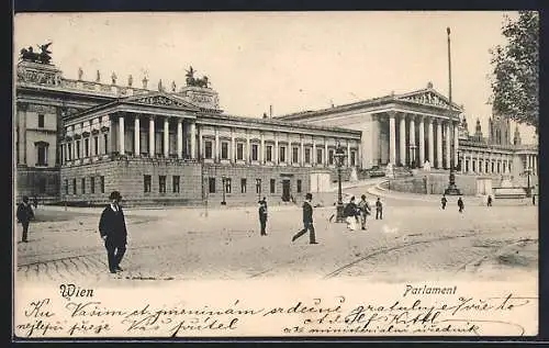 AK Wien, Passanten vor dem Parlament