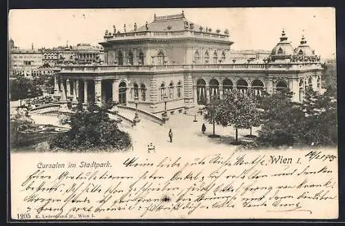 AK Wien, Cursalon im Stadtpark