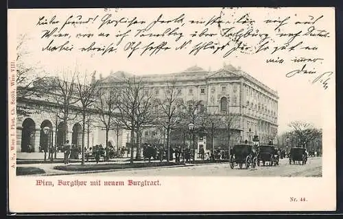 AK Wien, Burgthor mit neuem Burgtract