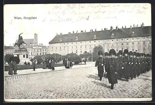 AK Wien, Denkmal auf dem Burgplatz