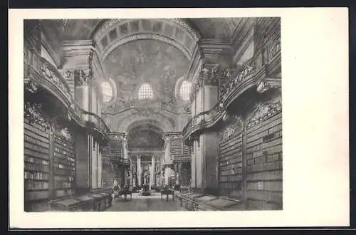 AK Wien, National-Bibliothek, Prunksaal, Innenansicht