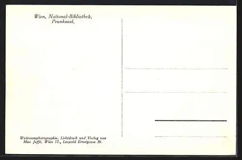 AK Wien, National-Bibliothek, Prunksaal, Innenansicht