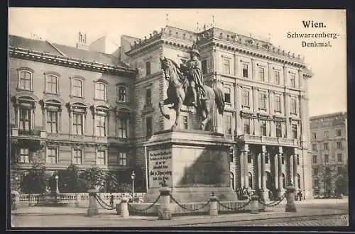 AK Wien, am Schwarzenberg-Denkmal