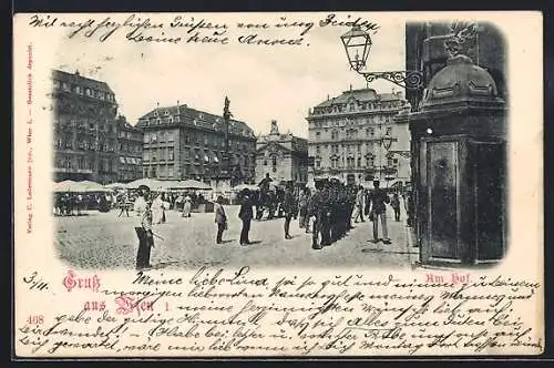 AK Wien, Am Hof mit Passanten