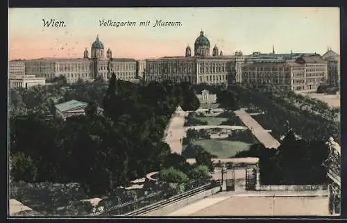 AK Wien, Volksgarten mit Museum