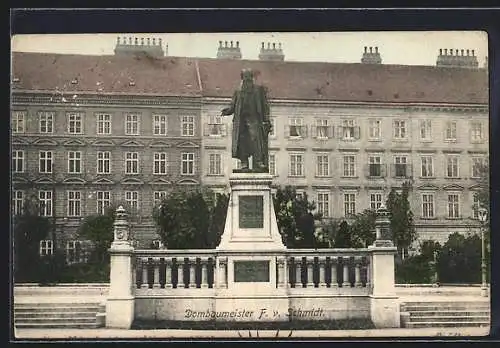 AK Wien, Denkmal des Dombaumeisters F. v. Schmidt