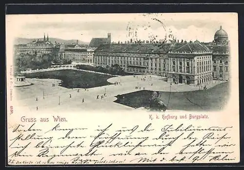 AK Wien, K. k. Hofburg und Burgplatz