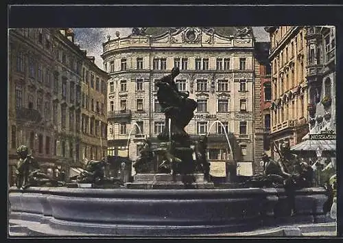 AK Wien, Donnerbrunnen auf dem Neuen Markt