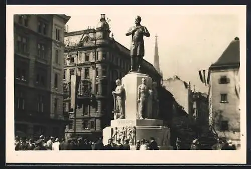 AK Wien, Wollzeile, Dr. Karl Lueger Denkmal