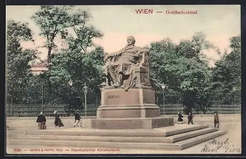 AK Wien, Partie am Goethedenkmal