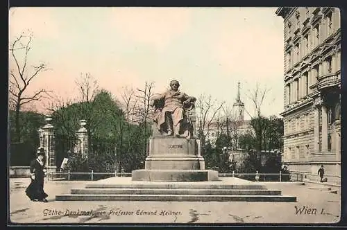 AK Wien, Das Goethe-Denkmal von Prof. Edmund Hellmer