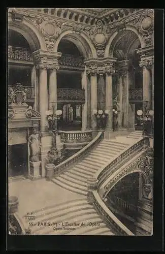 AK Paris, L`Escalier de l`Opéra Garnier