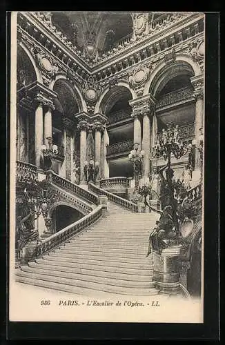 AK Paris, L`Escalier de Opéra Garnier