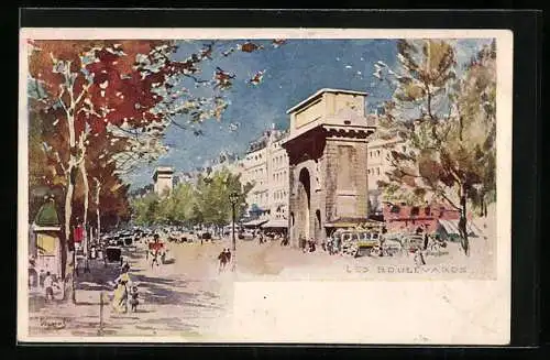 Lithographie Paris, Les Boulevards