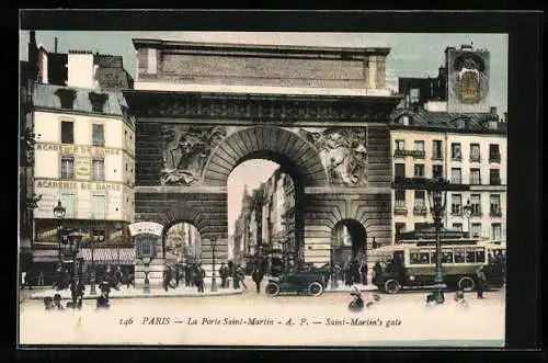 AK Paris, La Porte Saint-Martin