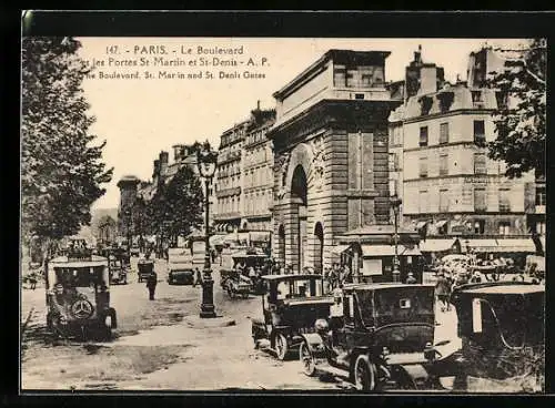 AK Paris, Le Boulevard et les Portes St-Martin et St-Denis