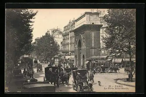 AK Paris, La Porte Saint-Martin