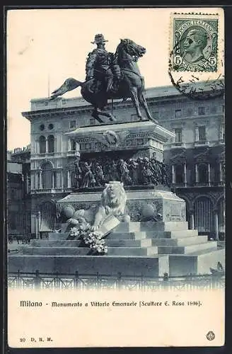 AK Milano, Monumento a Vittorio Emanuele