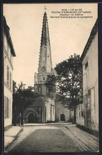 AK Ars-en-Ré, Clocher du XVe siècle servant d`amer pour la navigation