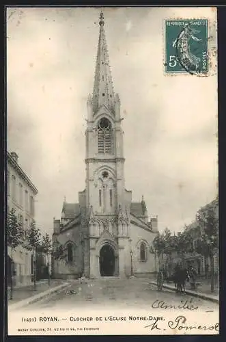 AK Royan, Clocher de l`Église Notre-Dame