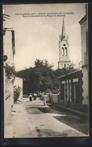 AK Saint-Georges-de-Didonne, Rue conduisant de la Plage au Marché