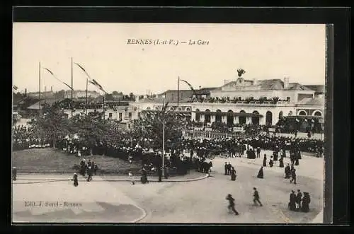 AK Rennes /I.-et-V., La Gare