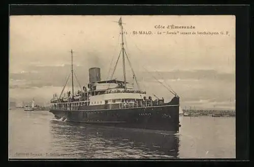 AK St-Malo, Le Sarnia venant de Southampton, Passagierschiff