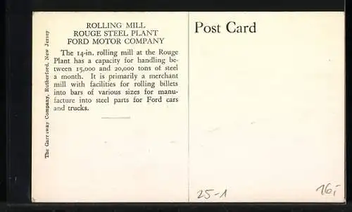 AK Dearborn, MI, Rouge Steel Plant, Ford Motor Company, Rolling Mill