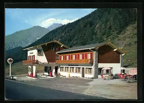 AK Bourg-St. Pierre, Hotel-Restaurant du Cret, Caltex-Tankstelle