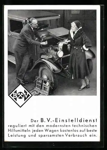 AK B.V.-Einstelldienst, Auto bei der Wartung