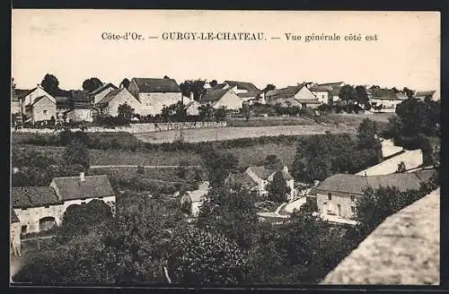 AK Gurgy-le-Chateau, Vue générale côté est