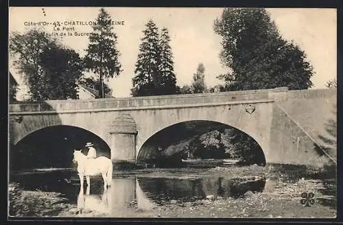 AK Chatillon-sur-Seine, Le Pont du Moulin de la Sucrerie