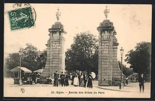 AK Dijon, Entrée des Allées du Parc