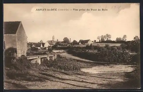 AK Arnay-le-Duc, Vue prise du Pont de Bois