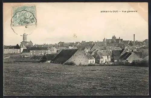 AK Arnay-le-Duc, Vue générale de la ville avec des toits et des bâtiments historiques