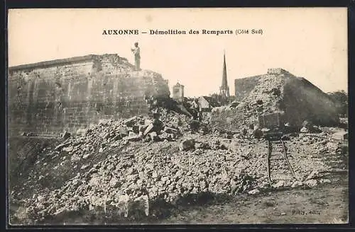 AK Auxonne, Démolition des Remparts, Côté Sud