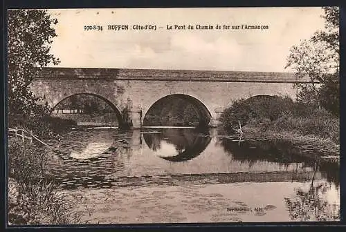 AK Buffon /Côte-d`Or, Le Pont du Chemin de fer sur l`Armancon